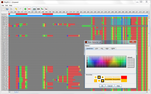 Sample PhyDE 2 editor window