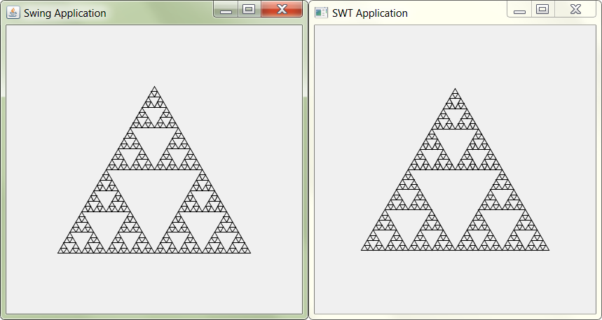 A <i>TIC</i> component displaying a Sierpinski triangle.